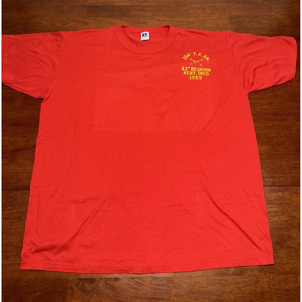 Vintage RUSSELL ATHLETIC crewneck Single Stitch Sleeve tshirt WWII Reunion